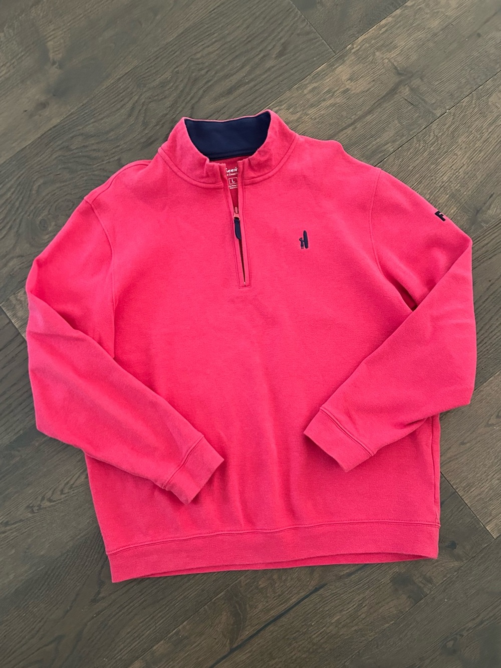 johnnie-O Mens L Pink Pima Cotton 1/4 Zip Golf Sweater Pullover